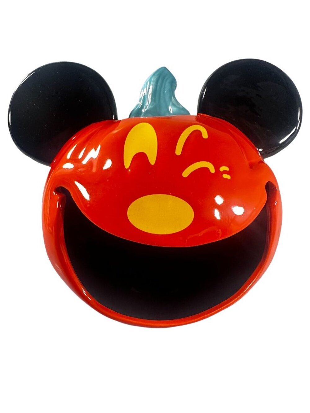 Disney Parks Mickey Mouse Candy Pumpkin Bowl Ceramic Halloween Jack Lantern 2023